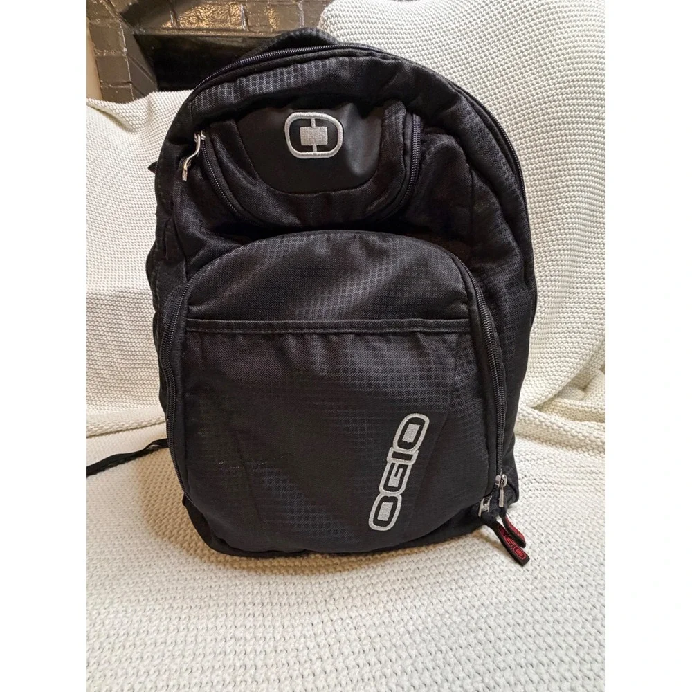 OGIO Black Laptop Backpack Multi Compartment Travel School Bag Mesh Back
